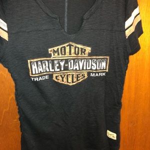 Harley Davidson lace up side shirt